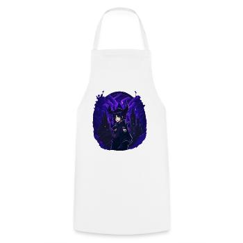 Goth Anime Girl dark night - Kochschürze - Weiß - Vorne - AI Model Male 185 dark (185cm)