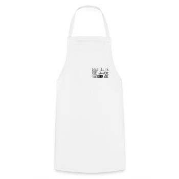 Fräulein Liebevoll Lieber Voll Dubbeglas Wein - Kochschürze - Weiß - Vorne - AI Model Male 185 dark (185cm)