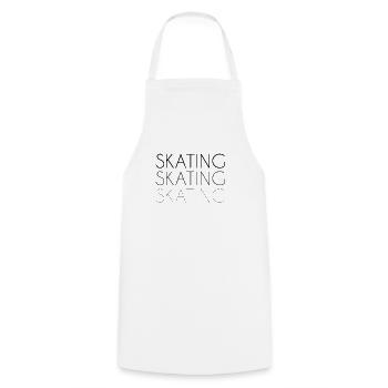 Skating Schriftzug - Kochschürze - Weiß - Vorne - AI Model Male 185 dark (185cm)