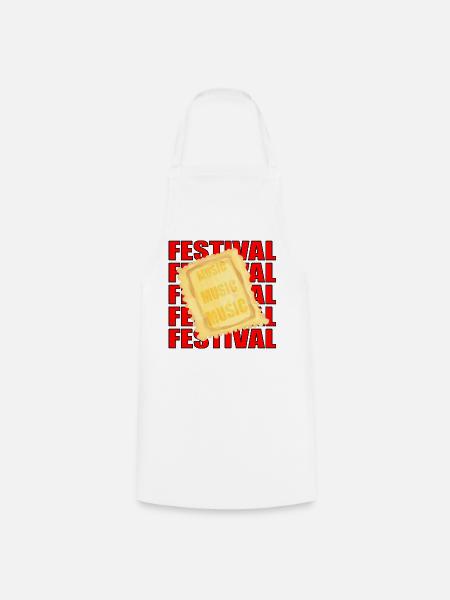Music Festivals Ravioli - Kochschürze - Weiß
