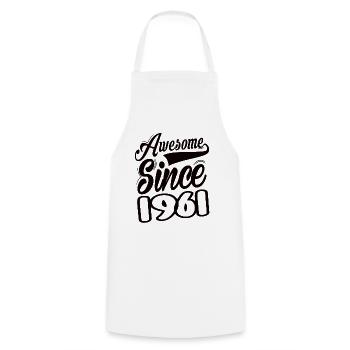 Awesome Since 1961 - Cooking Apron - white - Front - AI Model Male 185 dark (185cm)