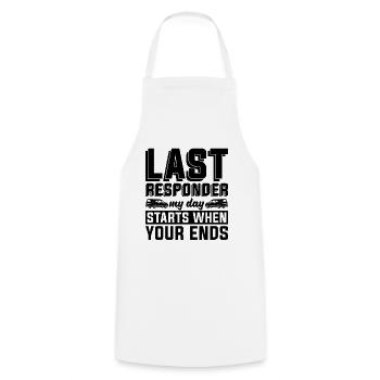 Last Responder My Day Embalmer Mortician Embalmers - Cooking Apron - white - Front - AI Model Male 185 dark (185cm)
