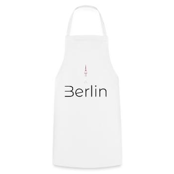 Berliner Fernsehturm Silhouette - Kochschürze - Weiß - Vorne - AI Model Male 185 dark (185cm)