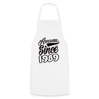 Awesome Since 1989 - Cooking Apron - white - Front - AI Model Male 185 dark (185cm)