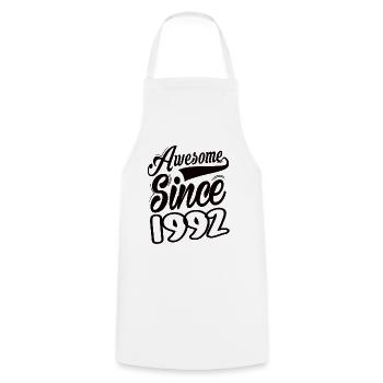 Awesome Since 1992 - Cooking Apron - white - Front - AI Model Male 185 dark (185cm)