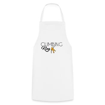 Roi de l’escalade - Tablier de cuisine - blanc - Devant - AI Model Male 185 dark (185cm)