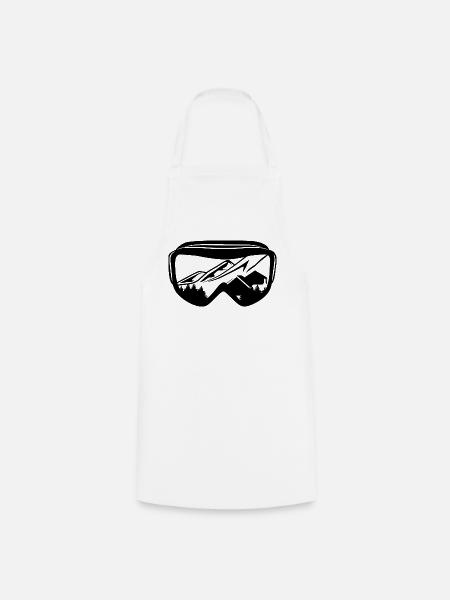 Snowboard Brille - Kochschürze - Weiß