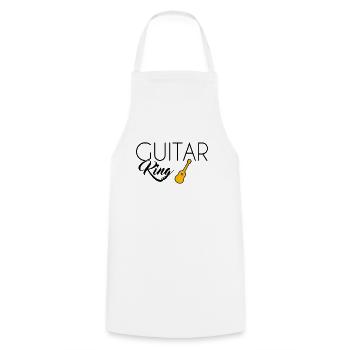 Roi de la guitare - Tablier de cuisine - blanc - Devant - AI Model Male 185 dark (185cm)