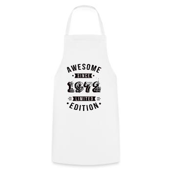 Génial depuis 1972 édition limitée - Tablier de cuisine - blanc - Devant - AI Model Male 185 dark (185cm)