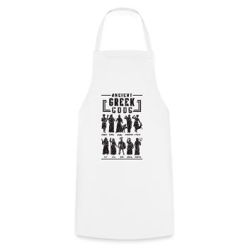 Ancient Greek Gods Myth Greek Mythology Lover - Cooking Apron - white - Front - AI Model Male 185 dark (185cm)