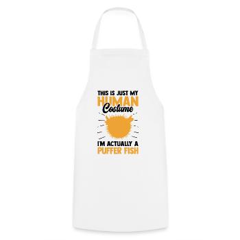 Just a puffer fish costume giant puffer fish - Cooking Apron - white - Front - AI Model Male 185 dark (185cm)