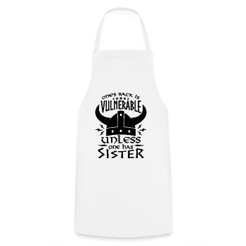 One's Back Is Vulnerable Valknut Mythology Lover - Cooking Apron - white - Front - AI Model Male 185 dark (185cm)