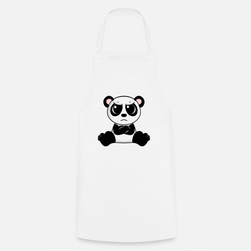 Panda en colère - Tablier de cuisine - blanc