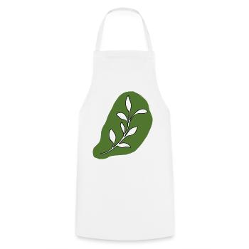 Leaves - Cooking Apron - white - Front - AI Model Male 185 dark (185cm)