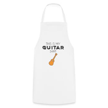 Chemise guitare - Tablier de cuisine - blanc - Devant - AI Model Male 185 dark (185cm)