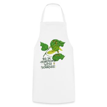 Harmony, Nature - Cooking Apron - white - Front - AI Model Male 185 dark (185cm)