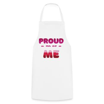 Lesbian Pride to Be Me - Pride Month - Cooking Apron - white - Front - AI Model Male 185 dark (185cm)