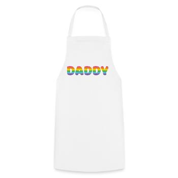LGBTQ+ Daddy - Cooking Apron - white - Front - AI Model Male 185 dark (185cm)