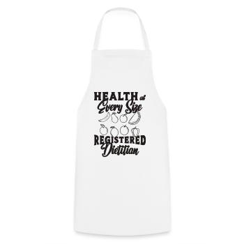 Health At Every Size Loves Nutritionist Dietitians - Cooking Apron - white - Front - AI Model Male 185 dark (185cm)