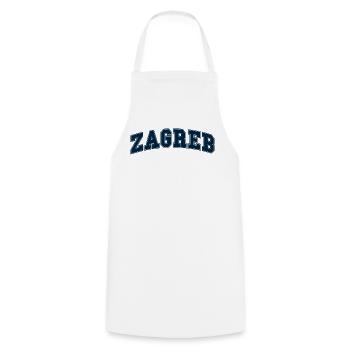Lettrage Zagreb Varsity - Tablier de cuisine - blanc - Devant - AI Model Male 185 dark (185cm)