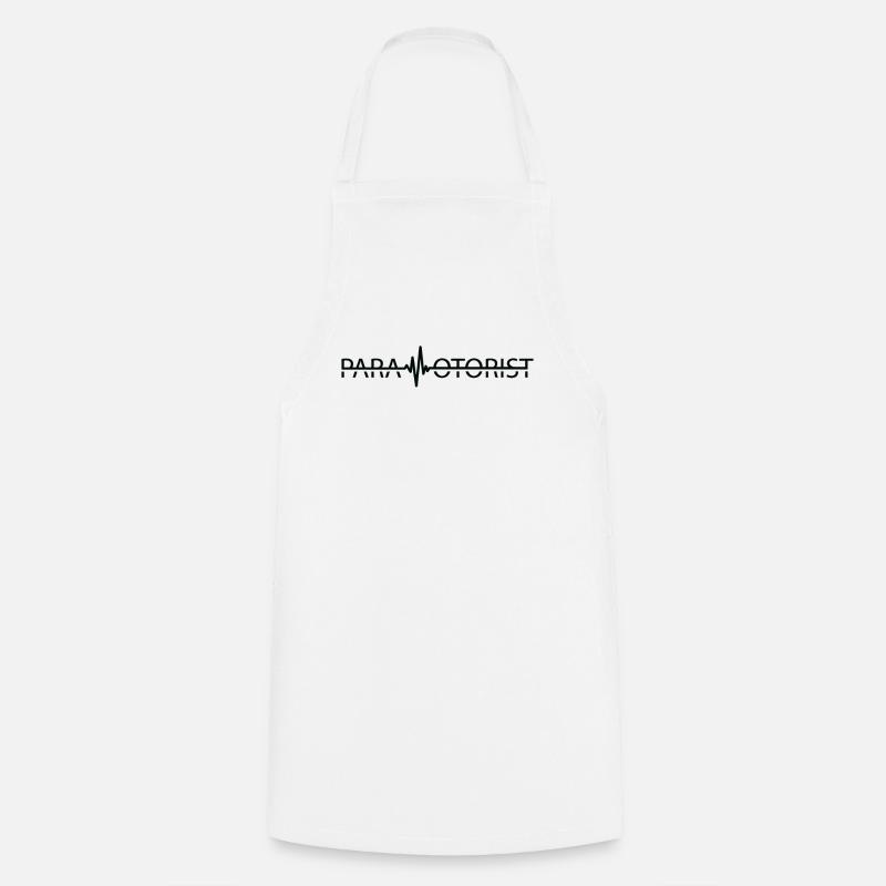 Paramotorist Heartbeat Paramotor Paramotoring - Cooking Apron - white