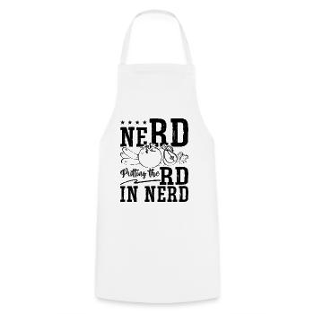 Nerd Putting The RD Dietitian Nutrition Dietitians - Cooking Apron - white - Front - AI Model Male 185 dark (185cm)