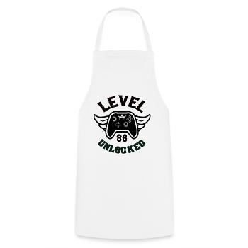 Level 86 Unlocked 86 Birthday - Cooking Apron - white - Front - AI Model Male 185 dark (185cm)