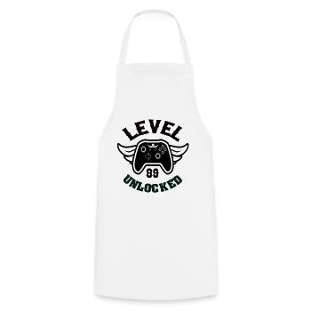 Level 89 Unlocked 89 Birthday - Cooking Apron - white - Front - AI Model Male 185 dark (185cm)