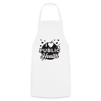 I Heart Public Health Nurses Healthcare Worker - Cooking Apron - white - Front - AI Model Male 185 dark (185cm)
