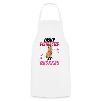 Distracted by Quokka Australia marsupial - Cooking Apron - white - Front - AI Model Male 185 dark (185cm)