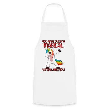 Changement d’emploi Nouveau cadeau d’adieu - Tablier de cuisine - blanc - Devant - AI Model Male 185 dark (185cm)