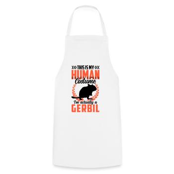 Juste un rongeur costume de gerbille Gerbille - Tablier de cuisine - blanc - Devant - AI Model Male 185 dark (185cm)