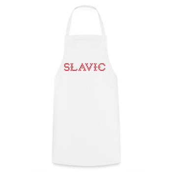 SLAVE Folk Slawisch - Tablier de cuisine - blanc - Devant - AI Model Male 185 dark (185cm)
