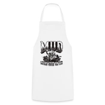 Mud Looks Good On Me Race Roadtrip Off-Road Racer - Cooking Apron - white - Front - AI Model Male 185 dark (185cm)