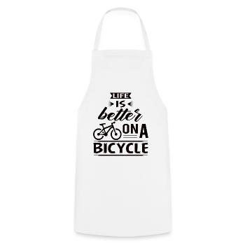 Racer - Cooking Apron - white - Front - AI Model Male 185 dark (185cm)