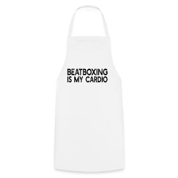 Beatboxing Is My Cardio - Funny Beatboxer - Cooking Apron - white - Front - AI Model Male 185 dark (185cm)