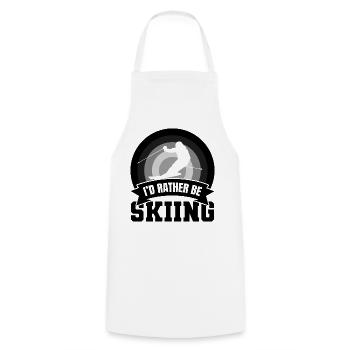 Je préfère aller skier - Tablier de cuisine - blanc - Devant - AI Model Male 185 dark (185cm)