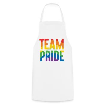 Mois de la fierté LGBT - Fierté d’équipe - Tablier de cuisine - blanc - Devant - AI Model Male 185 dark (185cm)