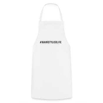 #Hairstylistlife - Coiffeur Coiffeur - Tablier de cuisine - blanc - Devant - AI Model Male 185 dark (185cm)