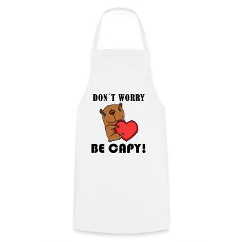 Capybara Capybara Cadeau - Tablier de cuisine - blanc - Devant - AI Model Male 185 dark (185cm)