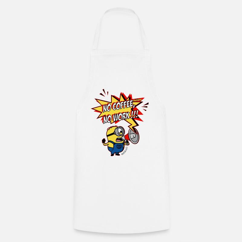 Minions No Coffee No Work!!! - Tablier de cuisine - blanc