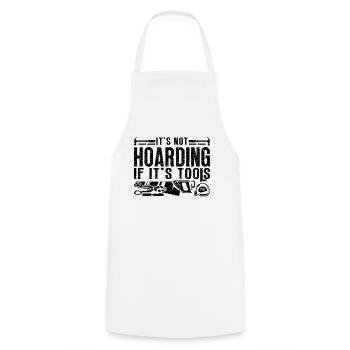It's Not Hoarding If It's Woodworker Carpenters - Cooking Apron - white - Front - AI Model Male 185 dark (185cm)