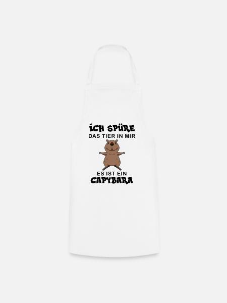Capybara Wasserschwein - Kochschürze - Weiß