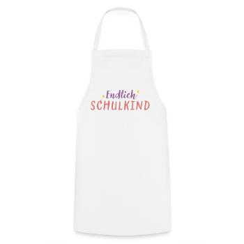 Endlich Schulkind - Kochschürze - Weiß - Vorne - AI Model Male 185 dark (185cm)