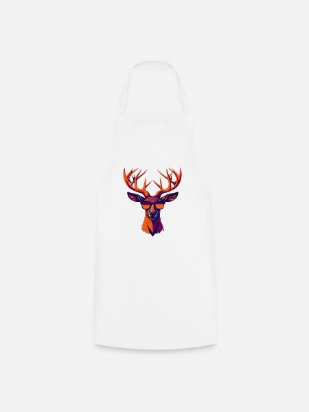 Retro Deer Revolt - Cooking Apron - white