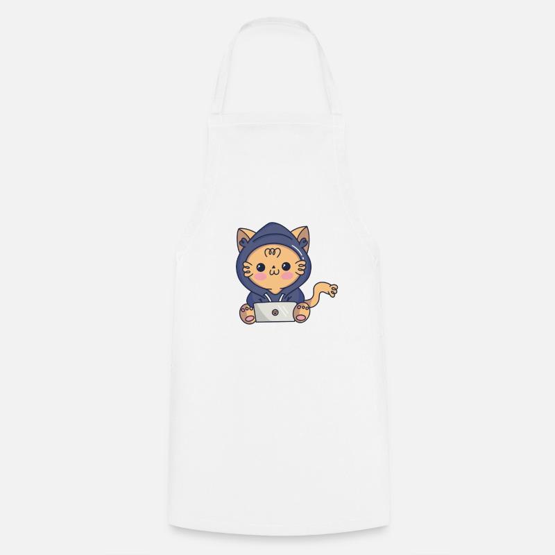 Cat-cker - Tablier de cuisine - blanc