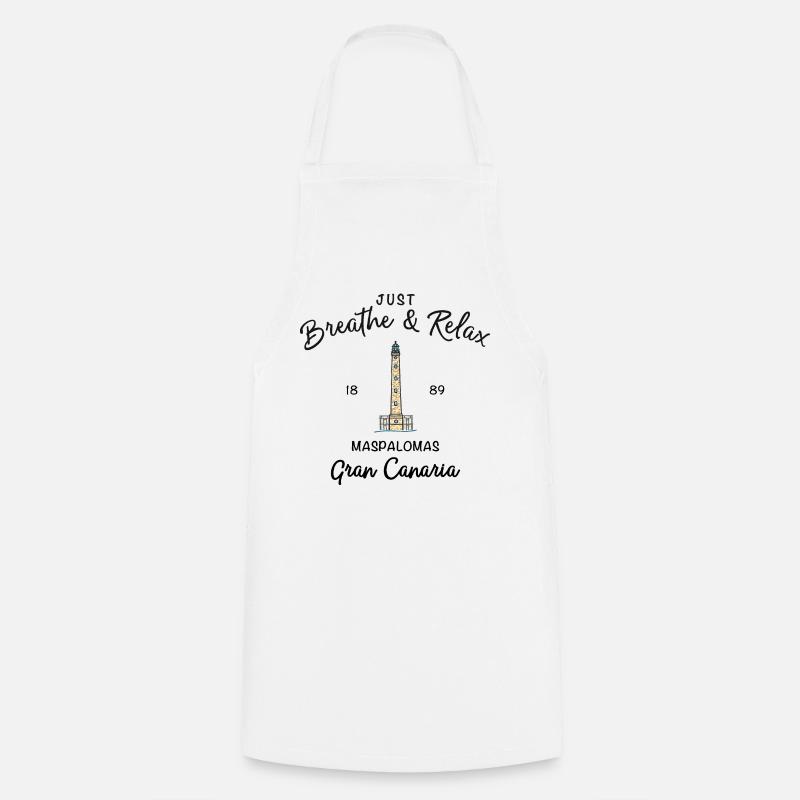 Gran Canaria, Relax, Maspalomas, Spain - Cooking Apron - white