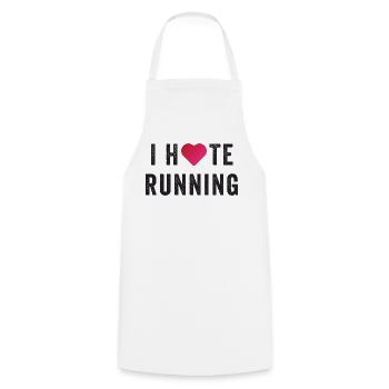 I Love/Hate Running - Cooking Apron - white - Front - AI Model Male 185 dark (185cm)