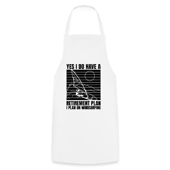 Yes I Do Have A Retirement Surfing Windsurfing - Cooking Apron - white - Front - AI Model Male 185 dark (185cm)
