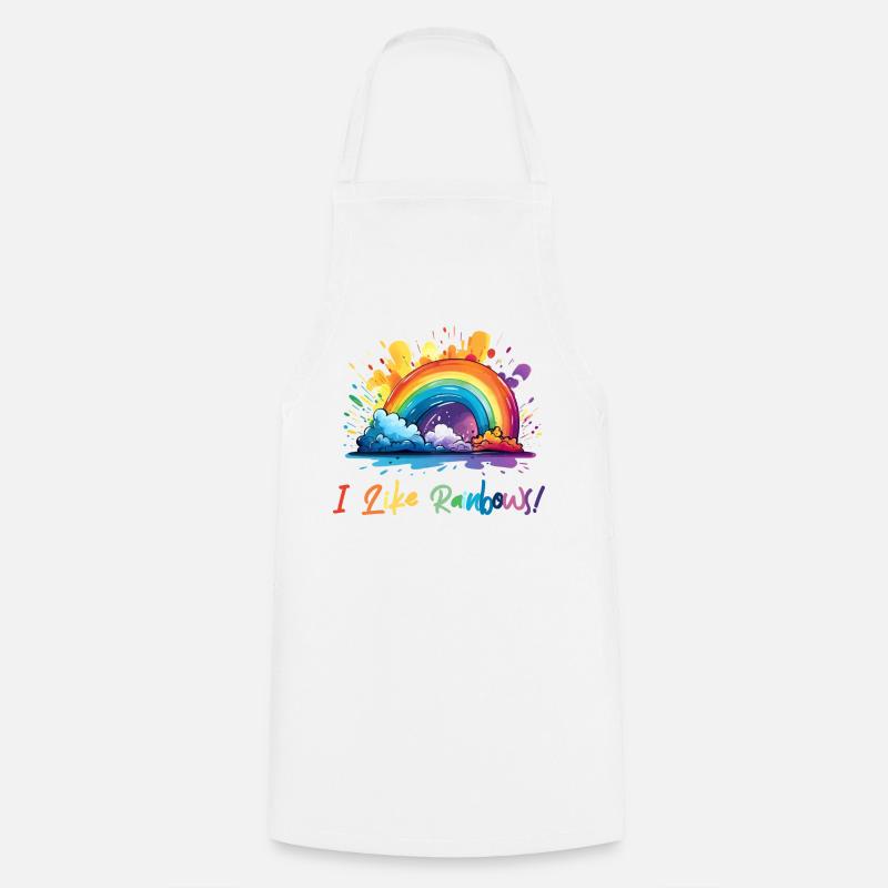I Like Rainbows - Cooking Apron - white